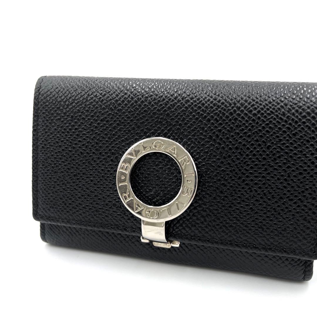 【未使用保管品】ブルガリ ビーゼロワン 6連 キーケース ロゴクリップ レザー