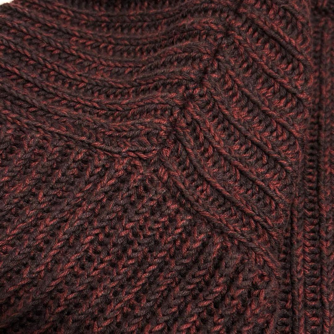 渋いカラー　エルエルビーン　肉厚　コットンニット　リブニット　メランジ