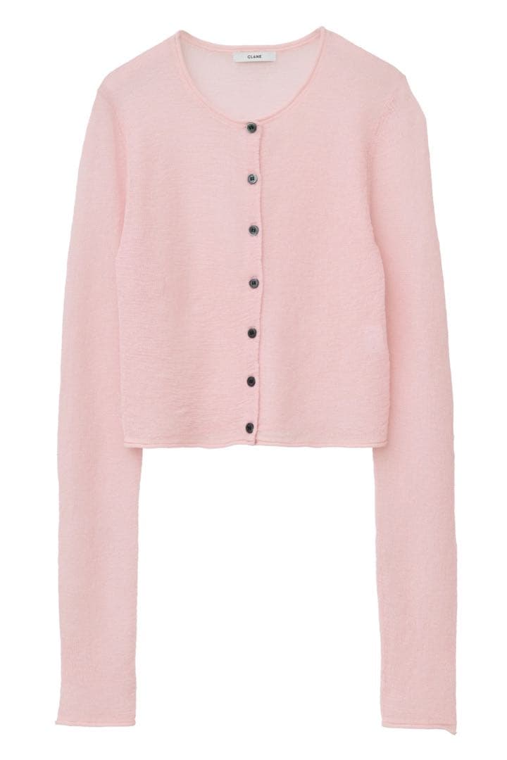 CLANE ★ SHEER ROLLED EDGE KNIT CARDIGAN