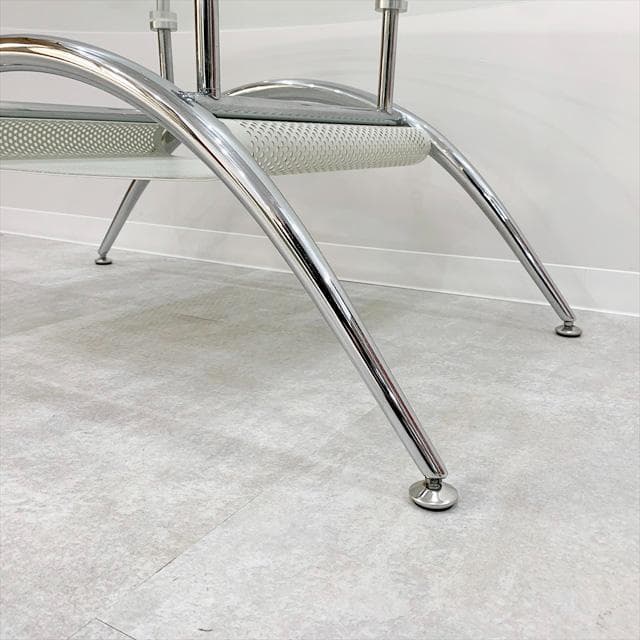 オーバルガラスコーヒーテーブル