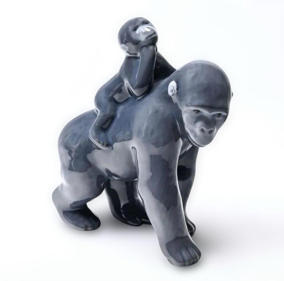 レア★ ロイヤルコペンハーゲン フィギュリン ゴリラ フィギュリン 2023