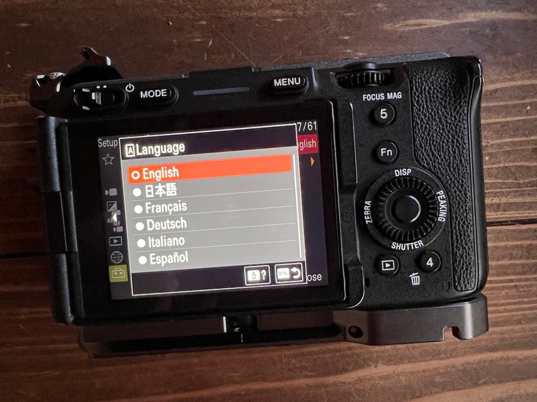 ソニーfx30多言語メニュー(週末の値下げ)