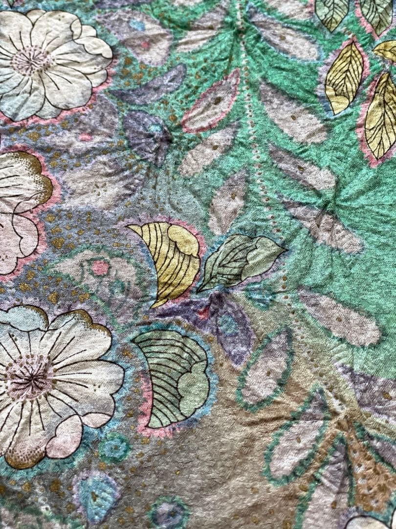 袷　訪問着　辻ヶ花/叩染　正絹　身丈163