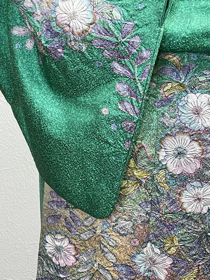 袷　訪問着　辻ヶ花/叩染　正絹　身丈163