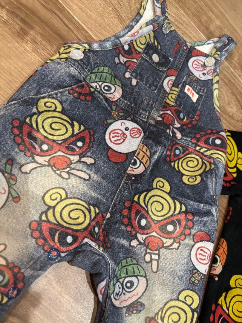 ヒスミニ サロペット tシャツ free 80cm