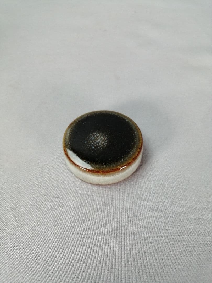 【茶事具】小峠葛芳造　吉兆草之絵　丹山窯　振り出し　菓子器202