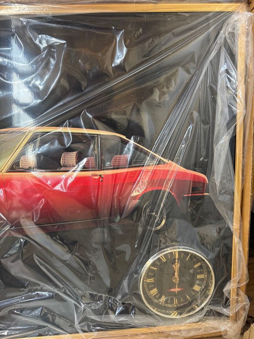 【超希少・未使用】いすず117クーペ パネル壁掛け時計 アートロック 外箱取説付