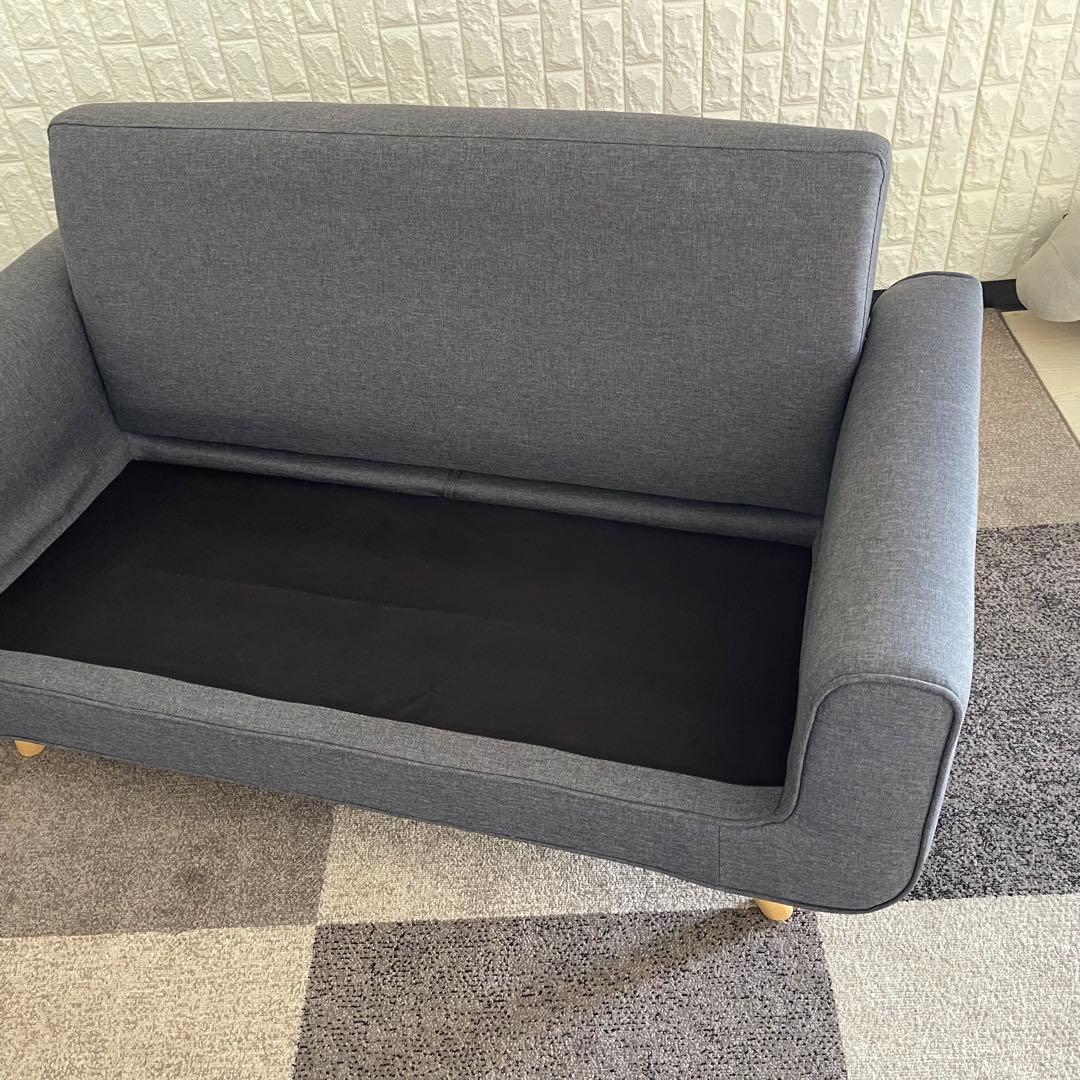 東京23区配送無料✨アイリス　北欧2人掛けソファ　グレー　美品