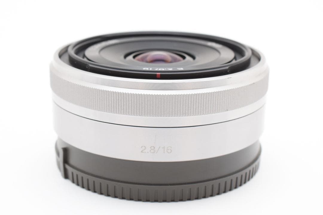 超美品 SONY E 16mm F2.8 SEL16F28 シルバー M504