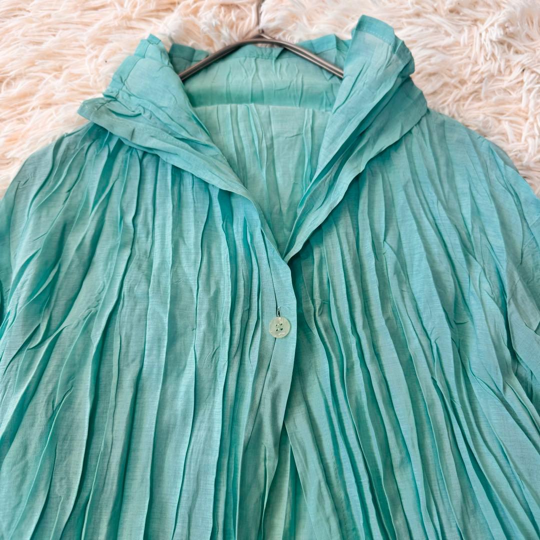 極美品　PLEATSPLEASEブラウス 羽織 カーディガン　長袖シャツ L相当