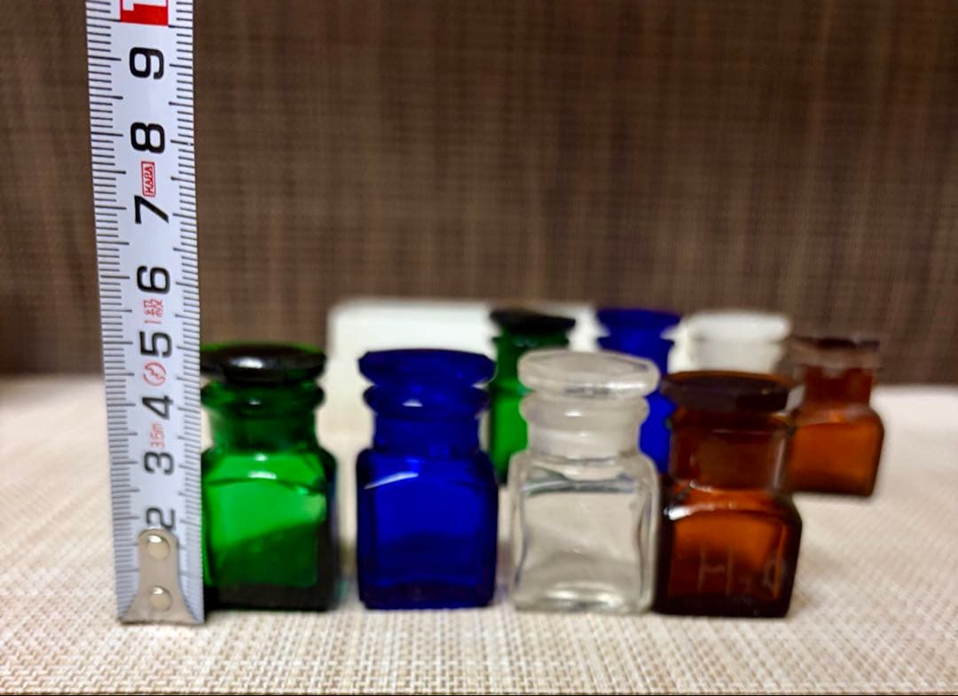 戦前 歯医者 薬瓶 ミルクガラス 薬瓶台 セット ①