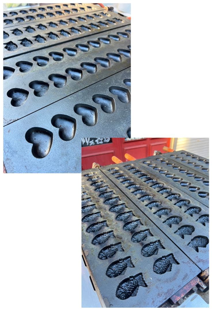 ミニ鯛焼き＆ミニハート型　大和田製作所製　業務用焼き台