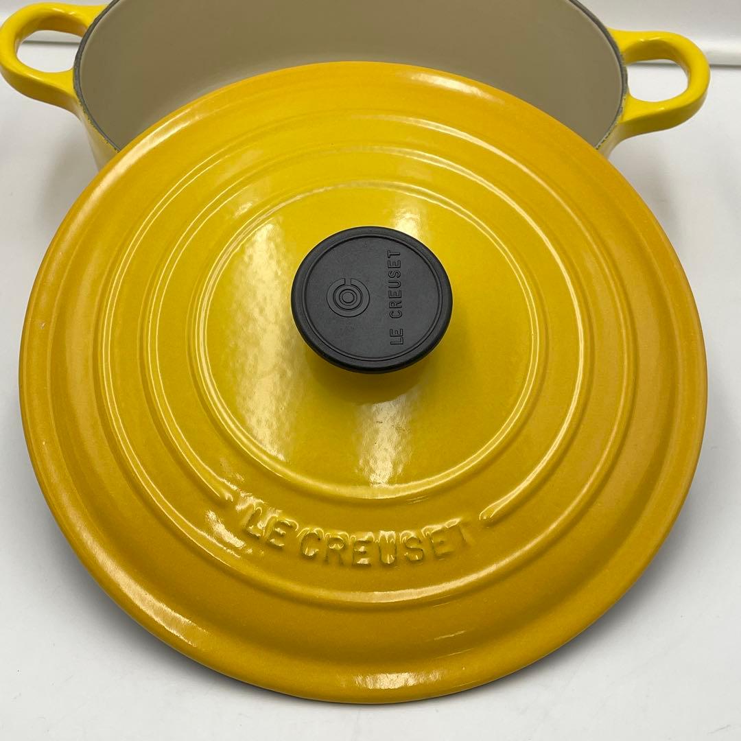 未使用　ルクルーゼ　ココット•ジャポネーズ すき焼き 24cm イエロー 廃盤色