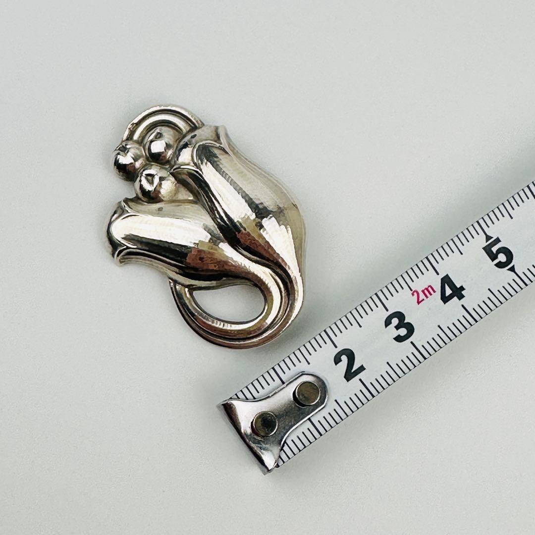 美品　ジョージジェンセン 可愛いスズラン　シルバー 花モチーフ ブローチ