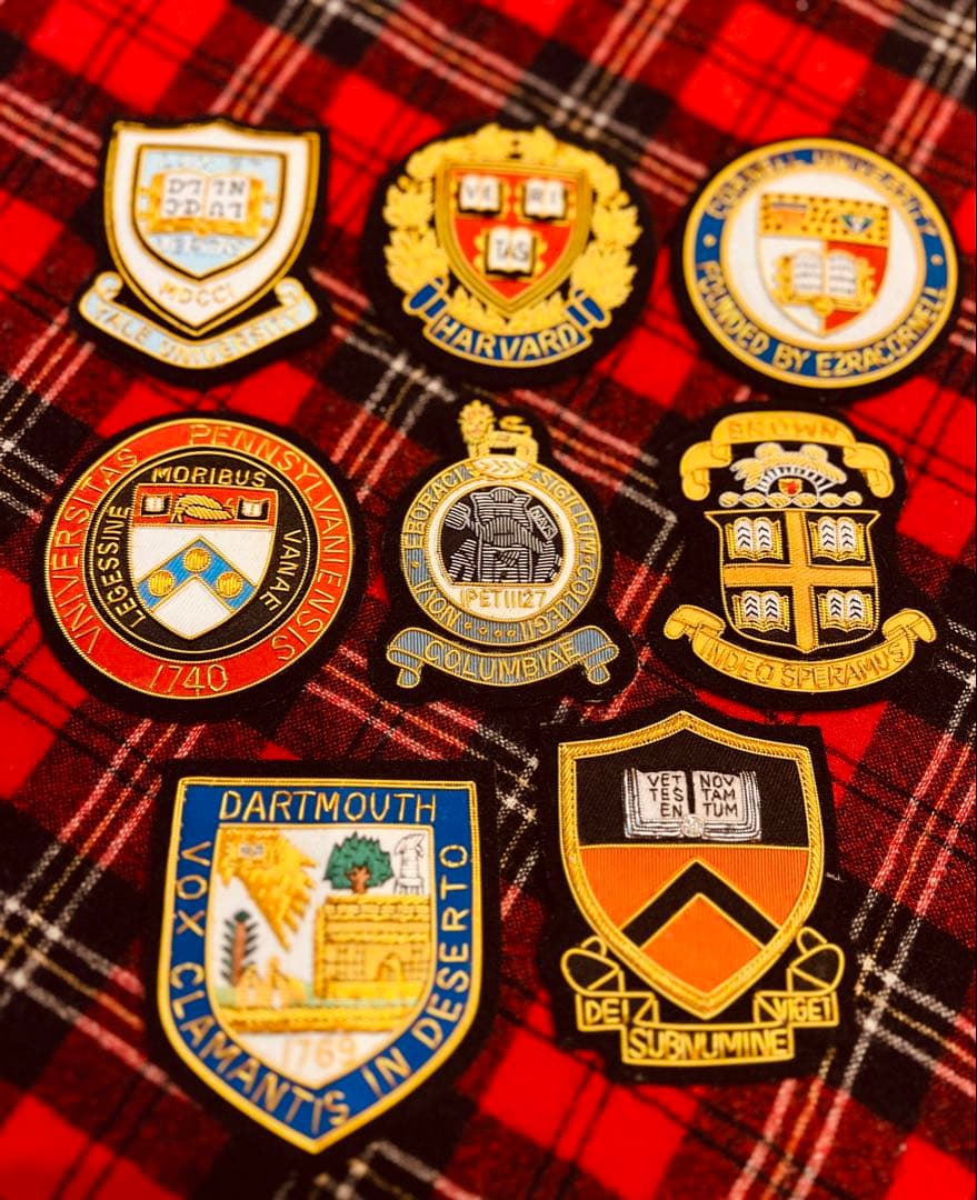 アイビーリーグ校章アメリカ東部8大学Harvardブレザーエンブレム大変希少です