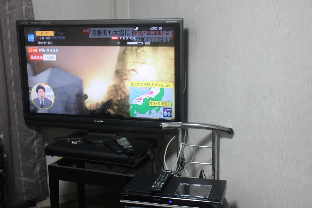 内部清掃済　SHARP BD-W1700 1TB ブルーレイ リモコン B-CA