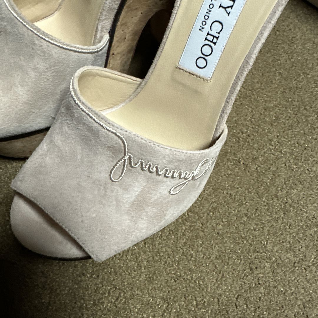 めっちゃかわJIMMY CHOO ベージュ スエード ミュール36