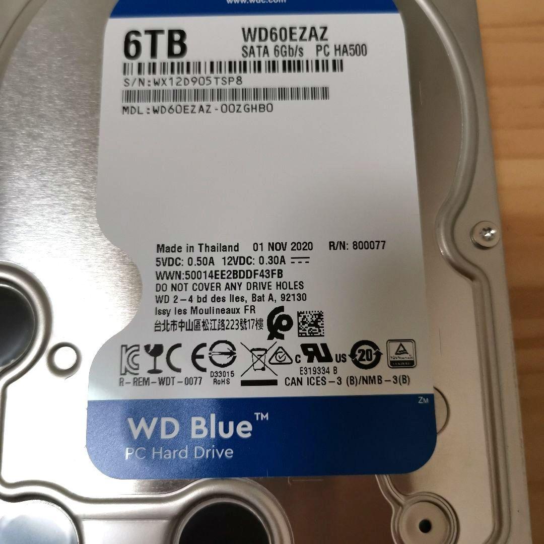 内蔵型ハードディスクドライブ WD WD60EZAZ 6TB HDD