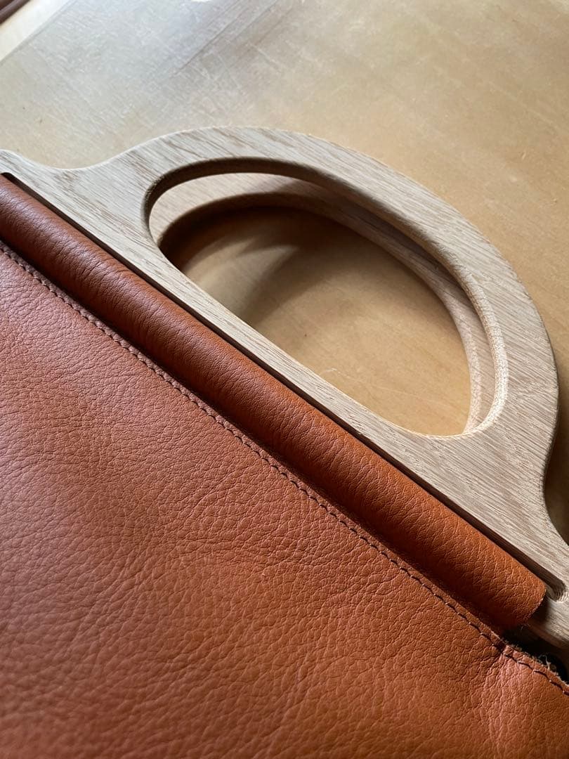 【未使用品】浅草革小物Kanmi. カンミ2wayレザーショルダーバッグブラウン