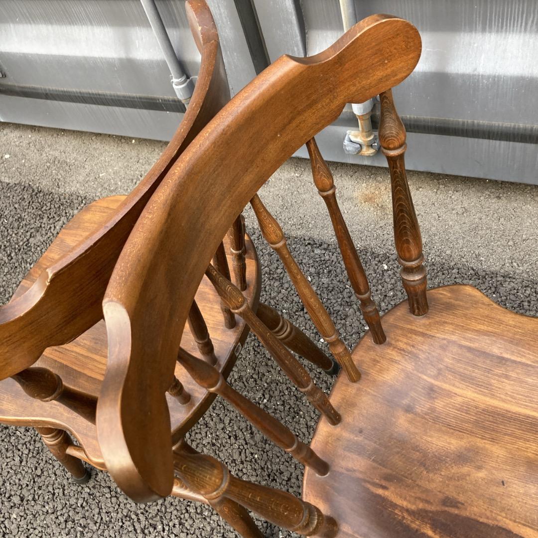 【お値下げOK】飛騨産業 キツツキ ウィンザーチェア 3脚セット ロゴ剥がれ