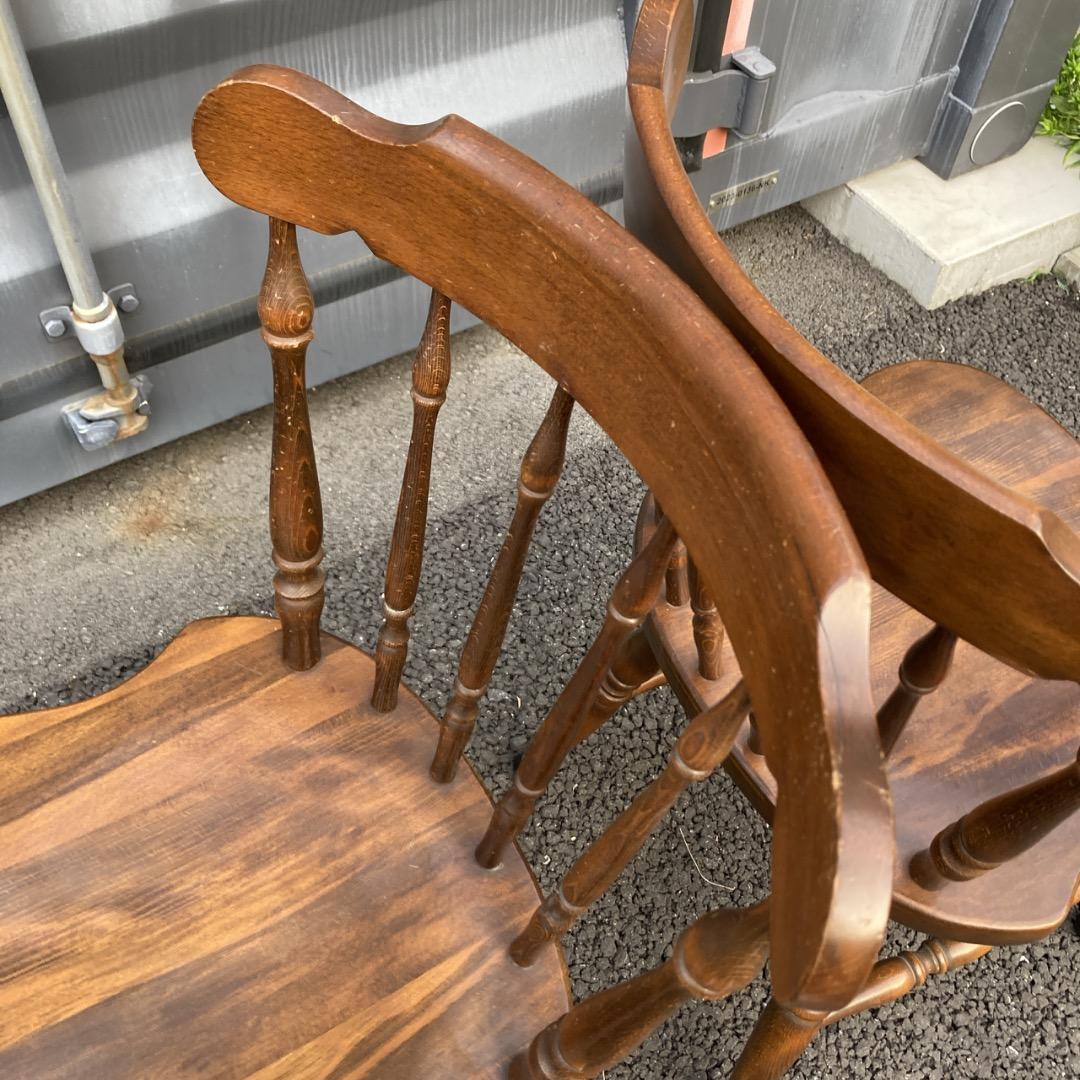 【お値下げOK】飛騨産業 キツツキ ウィンザーチェア 3脚セット ロゴ剥がれ