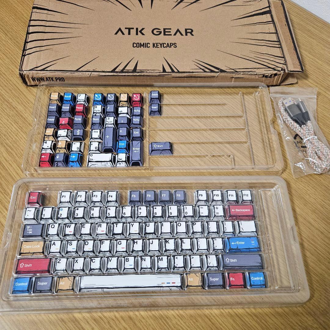 ATK RS6 ゲーミングキーボード コミックキーキャップ付 USED