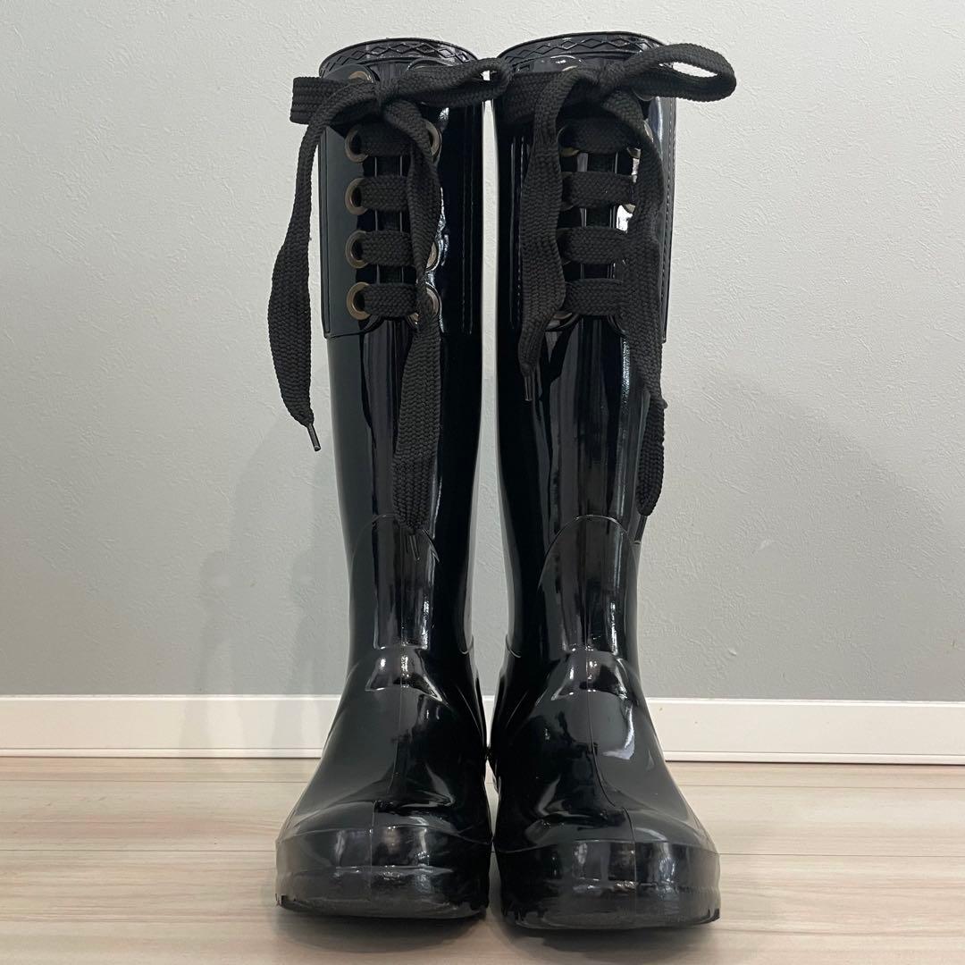【極美品】レッドヴァレンティノ レインブーツ ブラック 37 箱付き