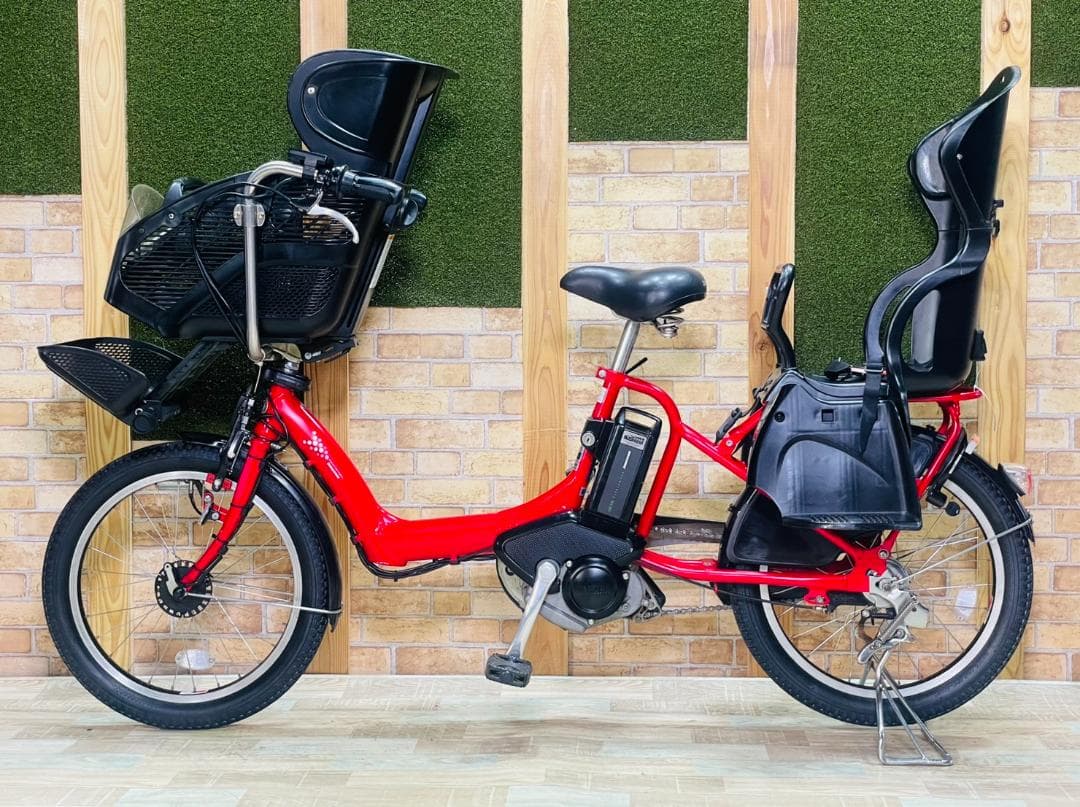 ブリヂストン No1モデル レッド系 子供乗せ電動アシスト H3382