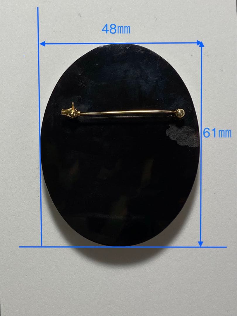 417. カメオ　ブローチ　天然素材