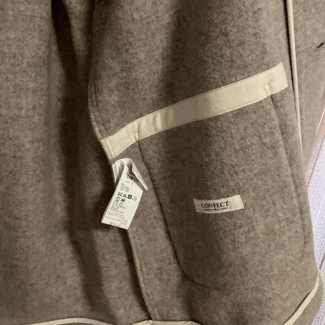 【試着程度】【屋外未使用】CONFECT ウールパイルダッフルコート サイズ3