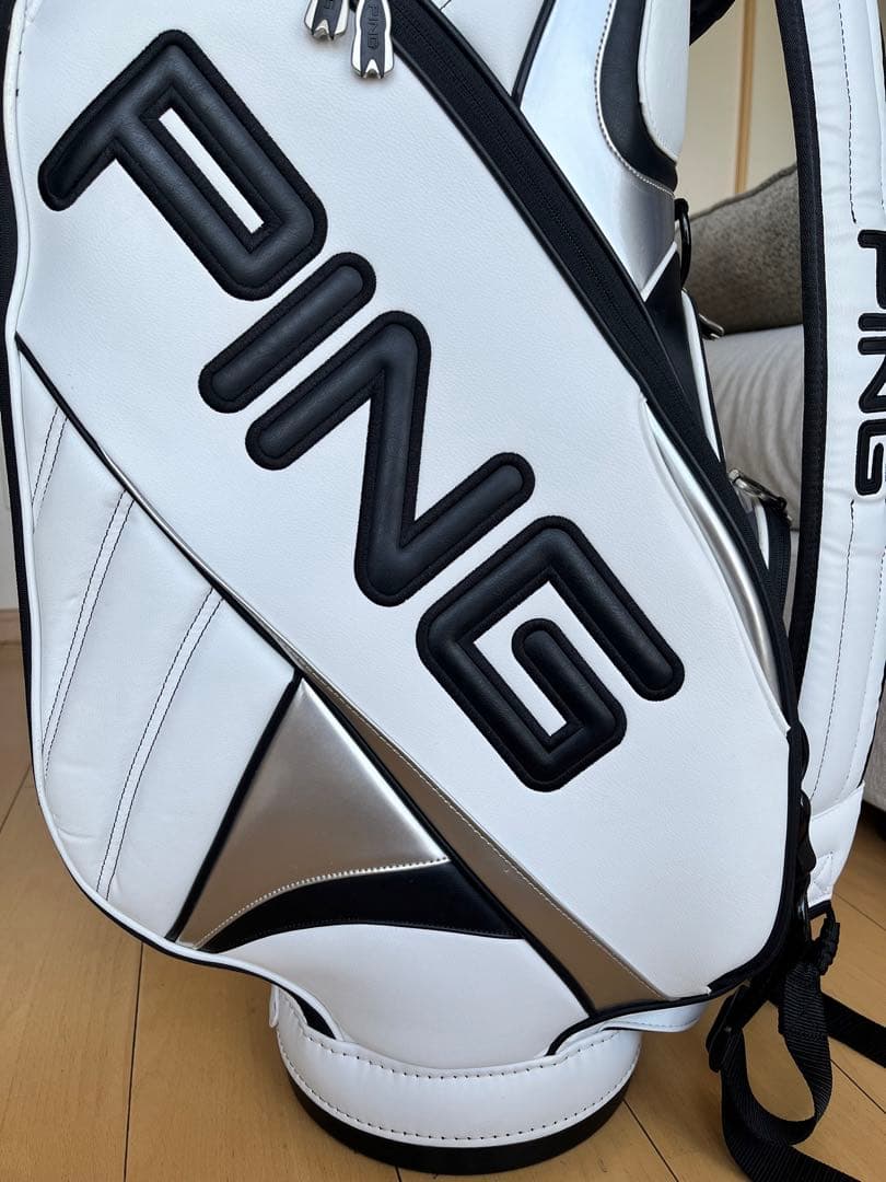 美品 PING 3点式キャディバッグ ツアースタッフバッグ　希少ミスター・ピン