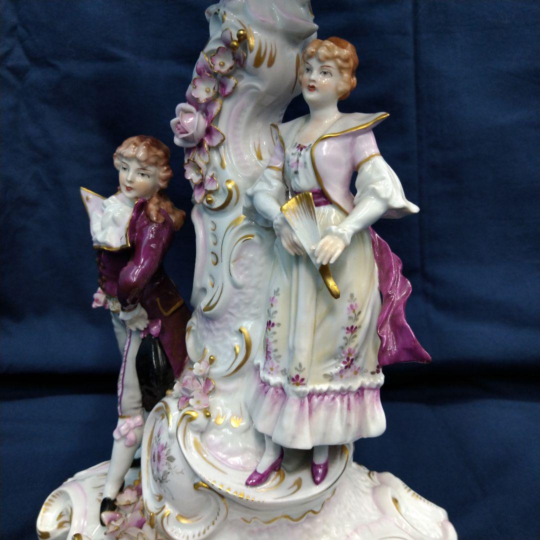 50体限定、ジッツェンドルフ(Sitzendorfer)恋人文透かしコンポート