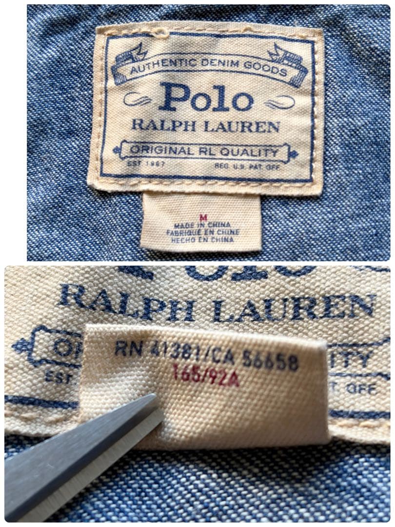 【美品】ポロラルフローレン デニムオーバーオール ペインター ロゴパッチ 現行品