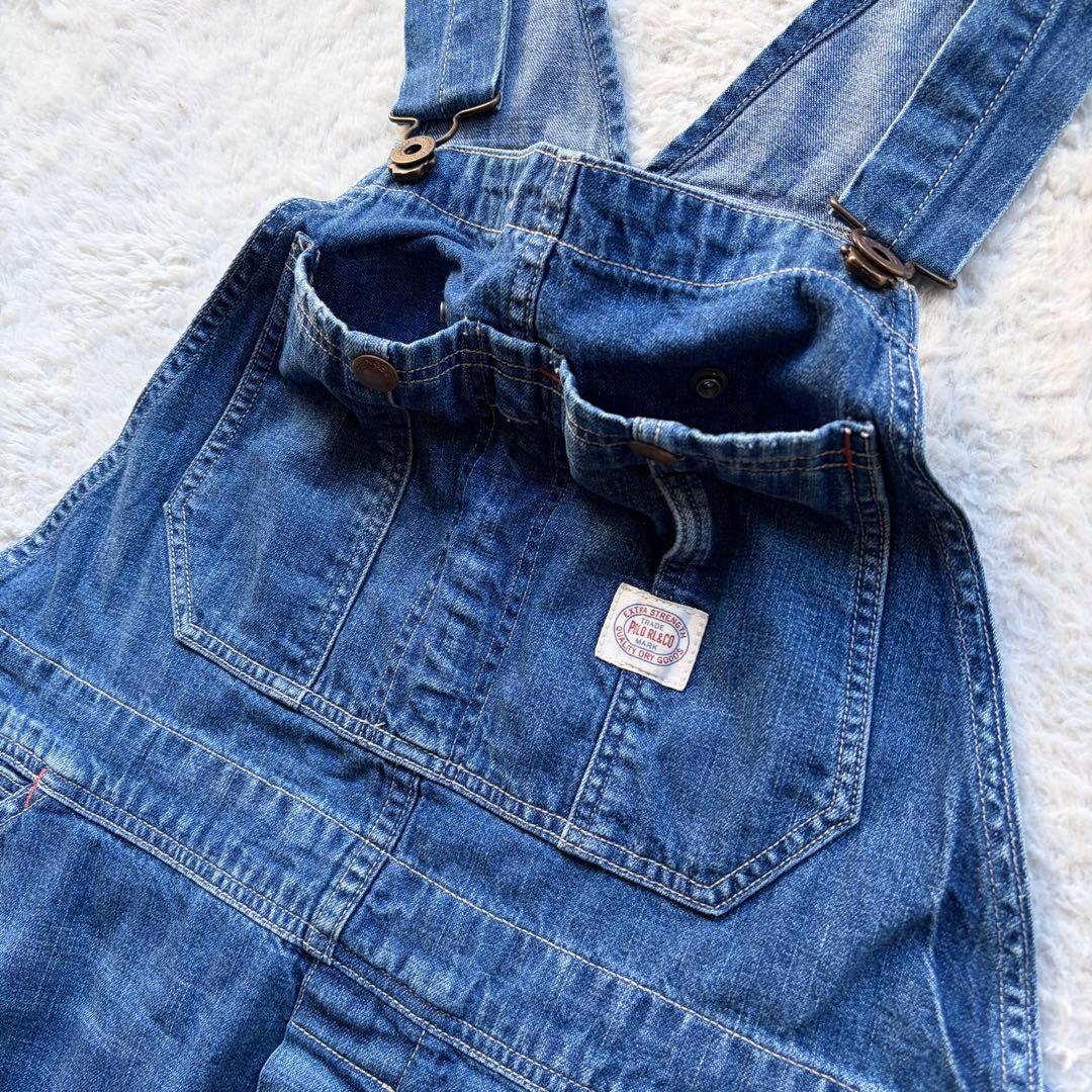 【美品】ポロラルフローレン デニムオーバーオール ペインター ロゴパッチ 現行品