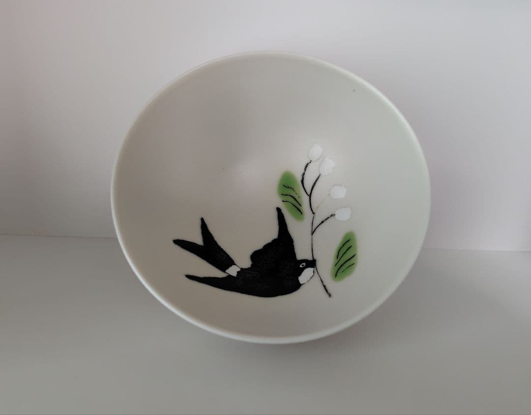 石木文　スワロー　お茶碗