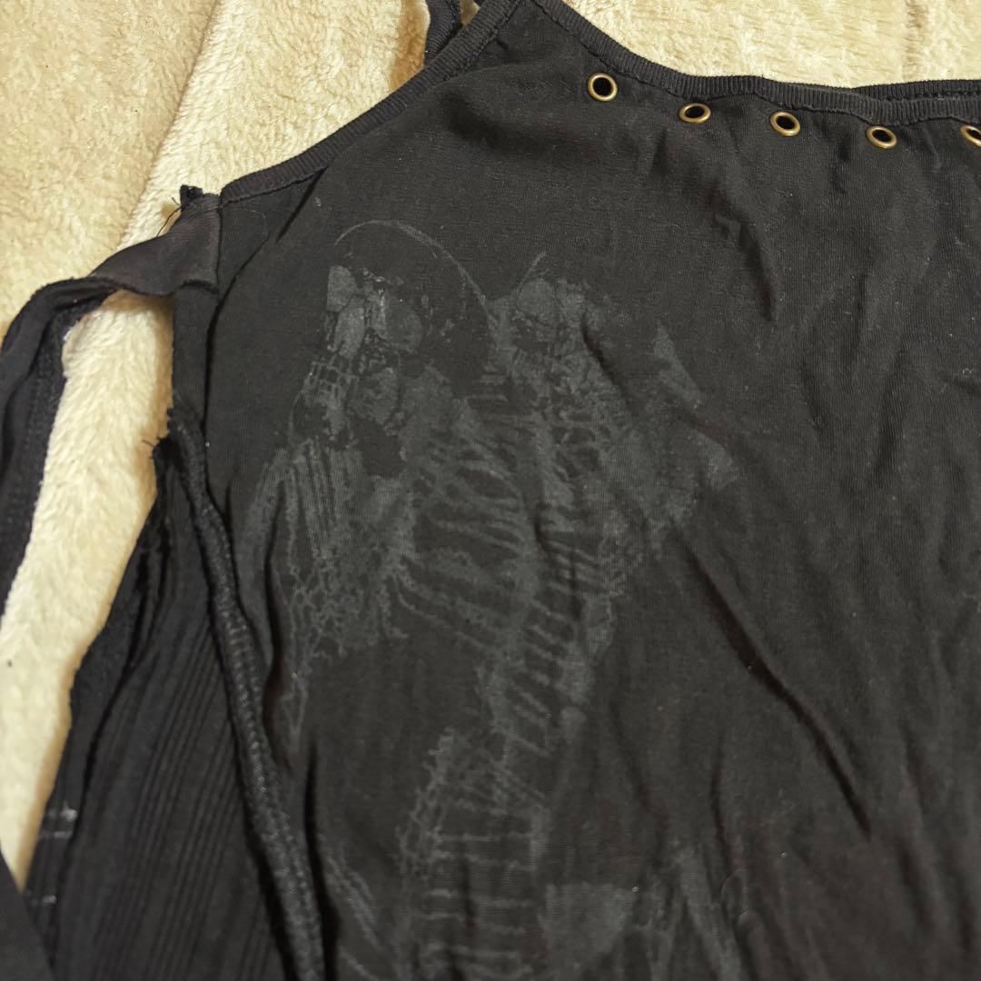 は*ん様 【Y2K】h.naoto アシンメトリックブラックキャミソール