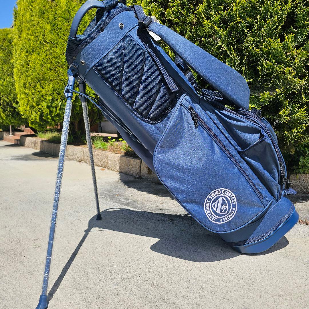 新品未使用【ジャックバニー】スタンド式キャディバッグ ネイビー