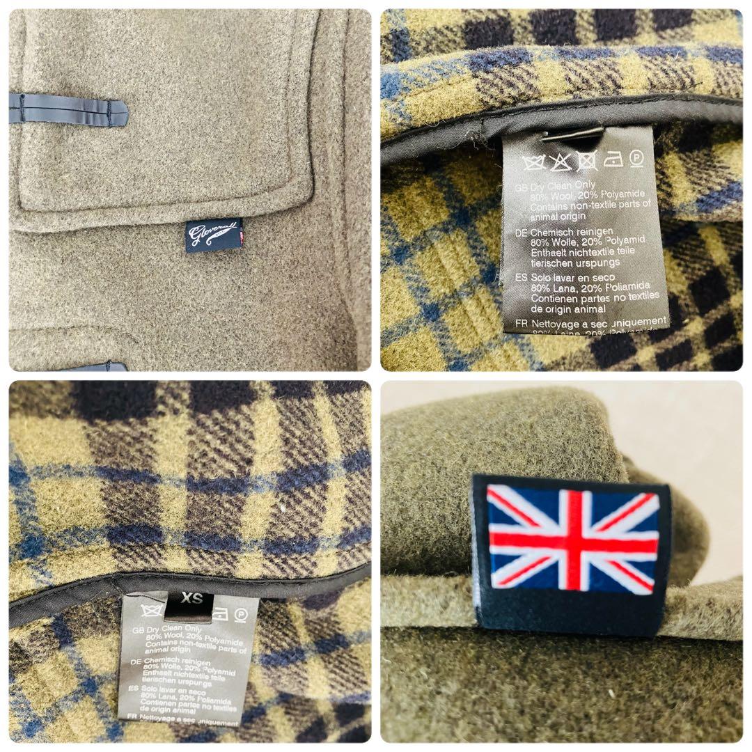 【美品】グローバーオール ダッフルコート モリス ローデン チェック XS