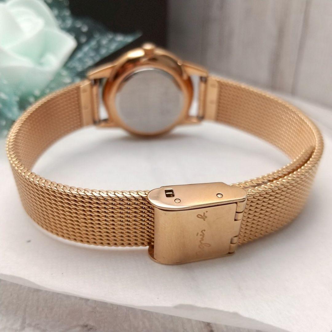 【美品 箱あり】 稼働品 アニエスベー ソーラー式 腕時計 レディース