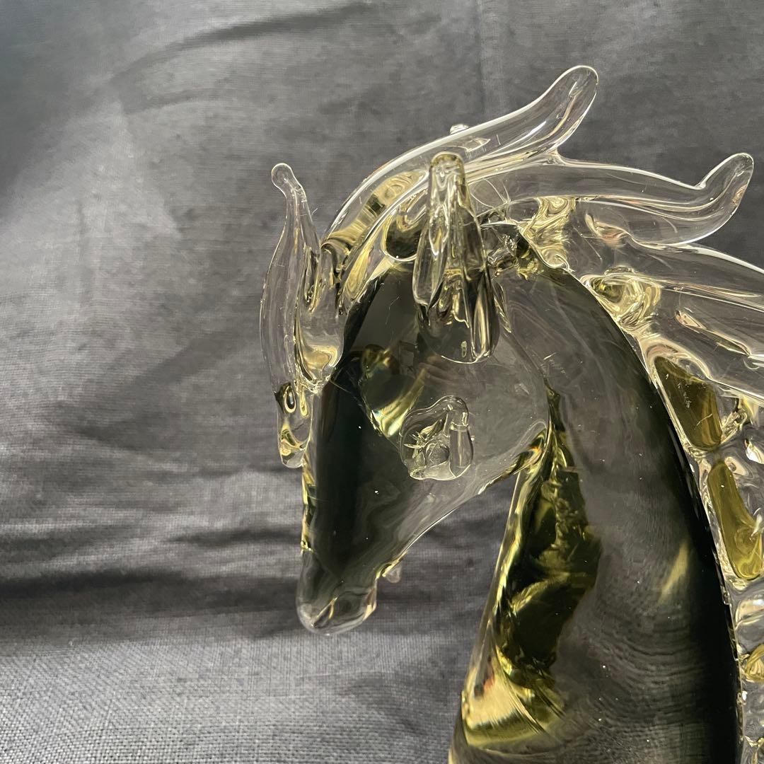 Murano Glass ムラーノガラス ベネチア 馬 胸像 置物 レア