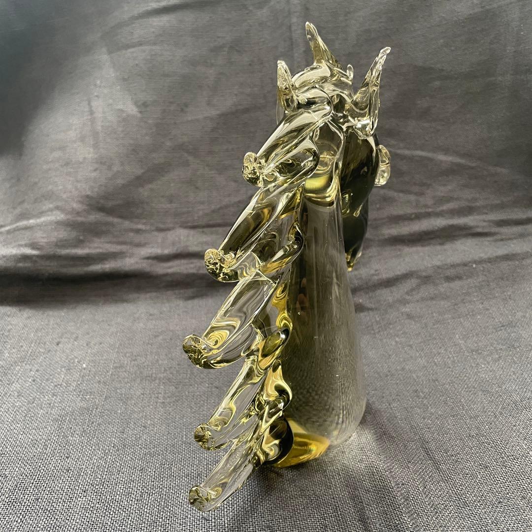 Murano Glass ムラーノガラス ベネチア 馬 胸像 置物 レア