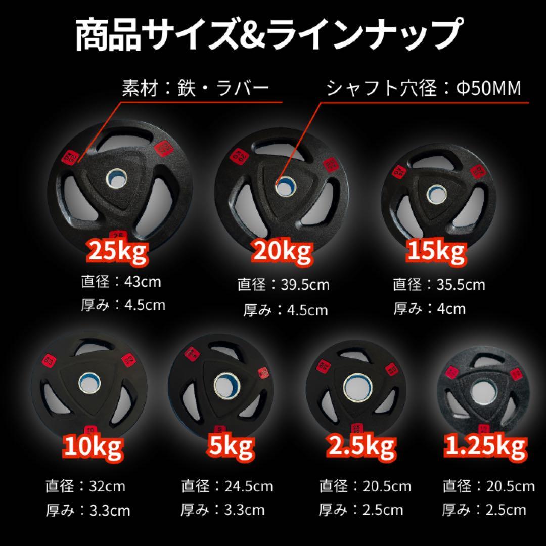 ★新品・送料無料★バーベルプレート計30kgセット オリンピックプレート ラバー