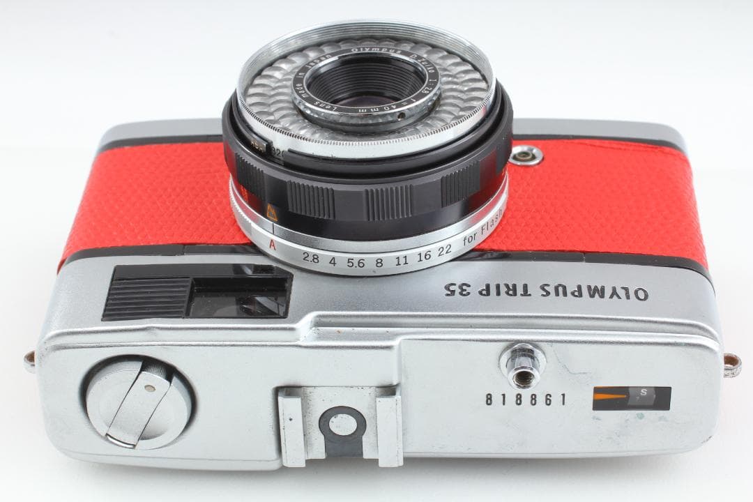 【並品　整備済】レッド　オリンパス Trip35　40mm f2.8　#1178