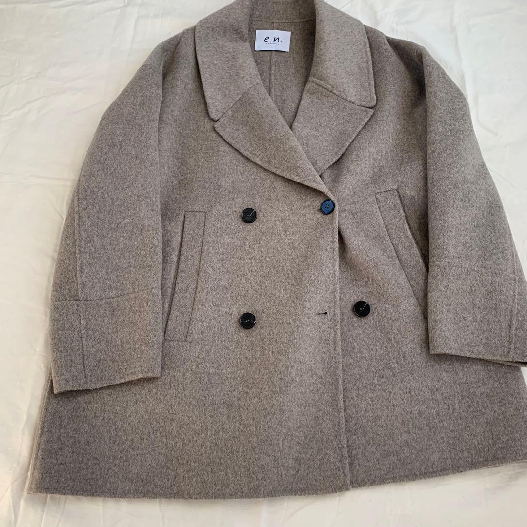 今季evernavy エバーネイビー　ウールリバーPコート　ベージュ　M