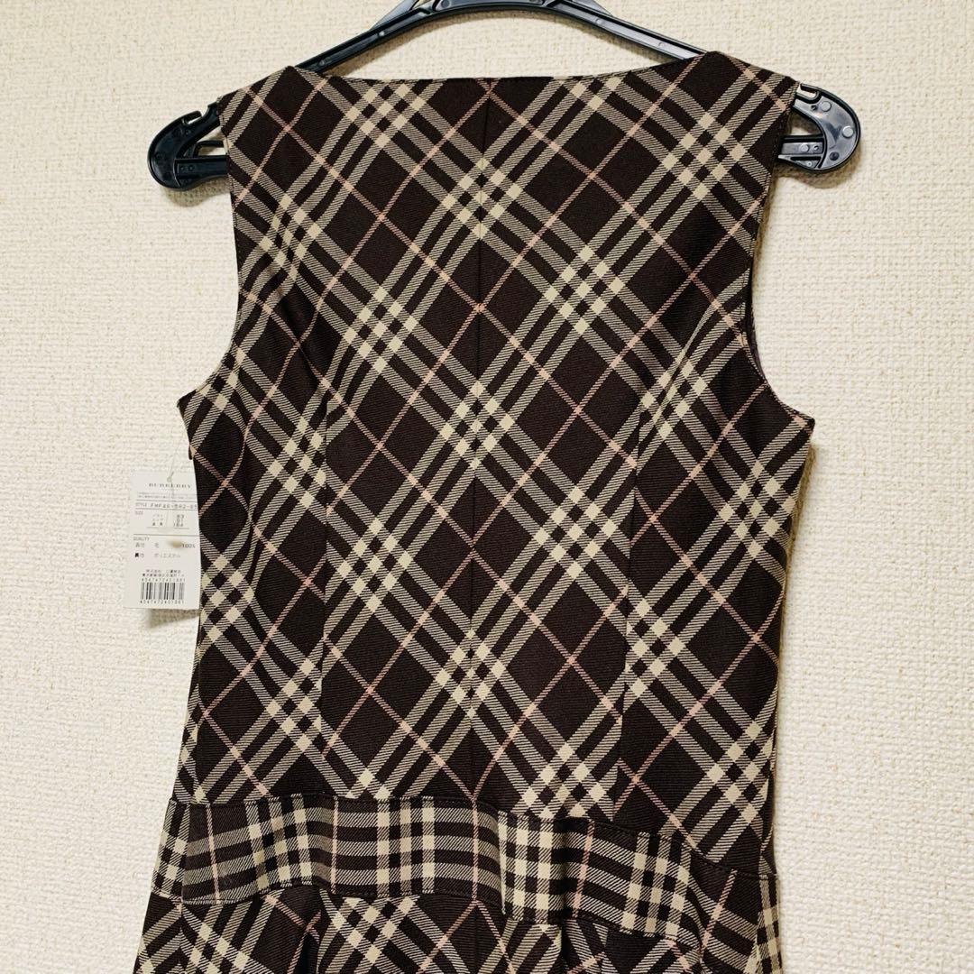 バーバリーブルーレーベル ノバチェック ノースリーブワンピース サイズ38
