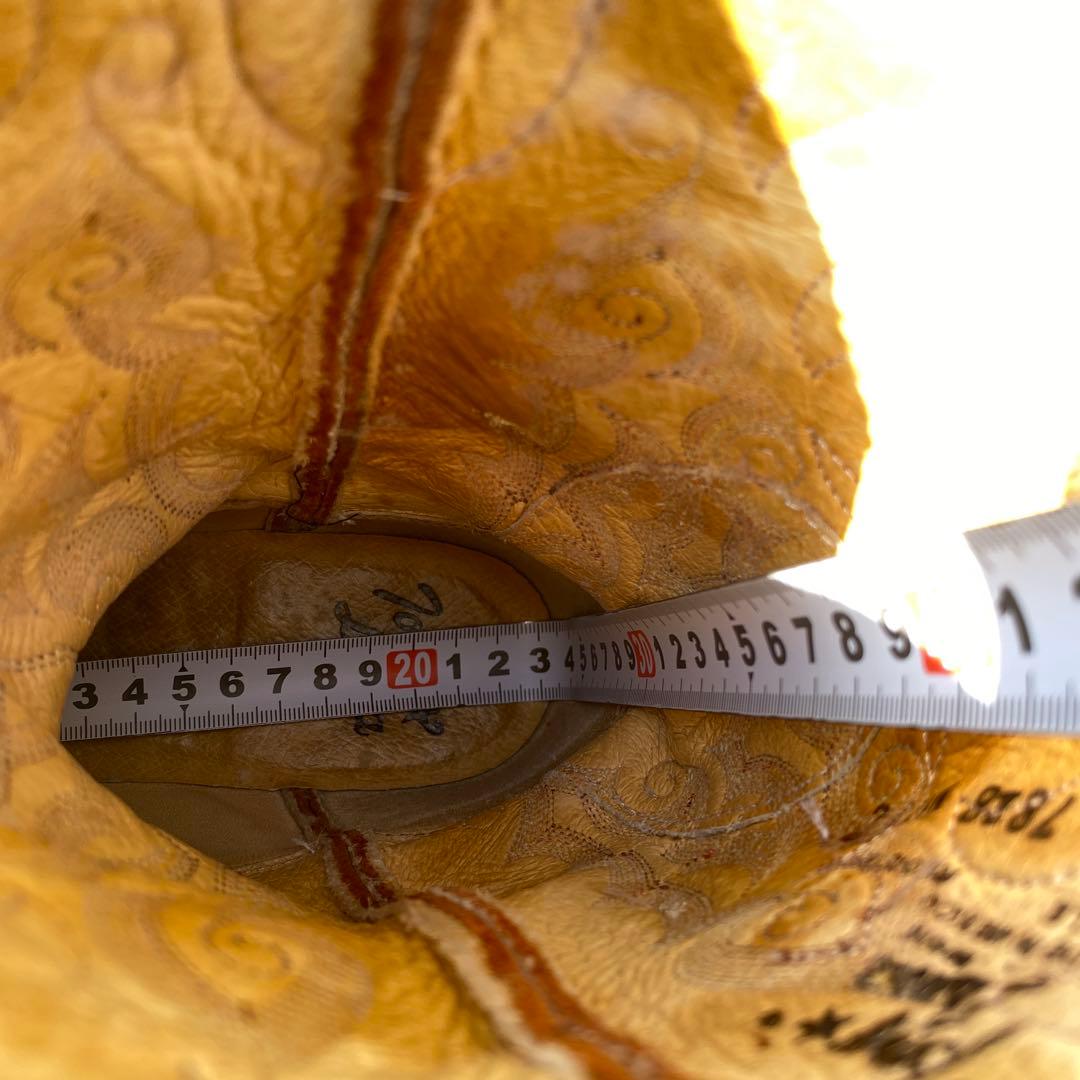 【Tony Lama】トニーラマ　ブラウン刺繍　ウエスタンブーツ　7b