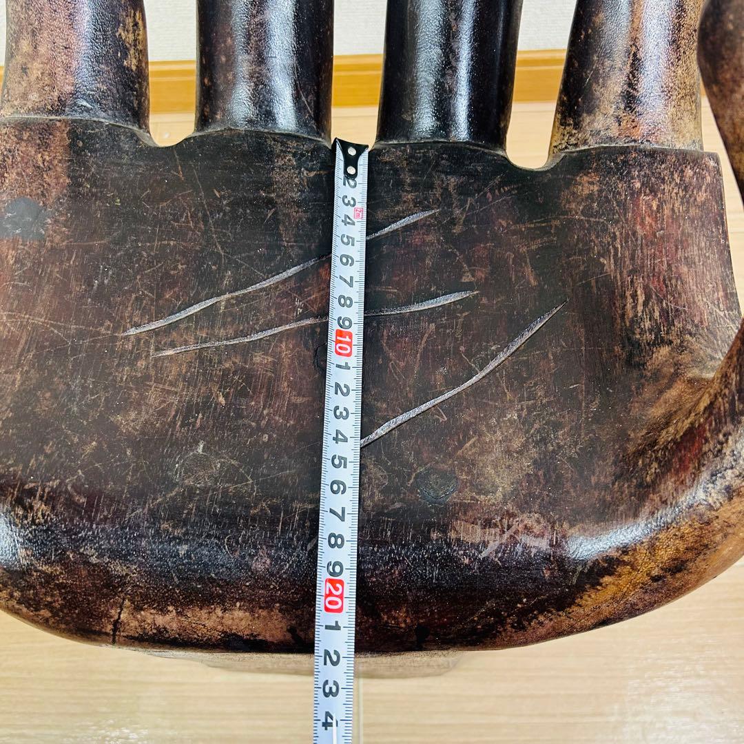 仏手 スツール 椅子 アジアン家具 掌 手の形 木製 手形 オブジェ アジアン