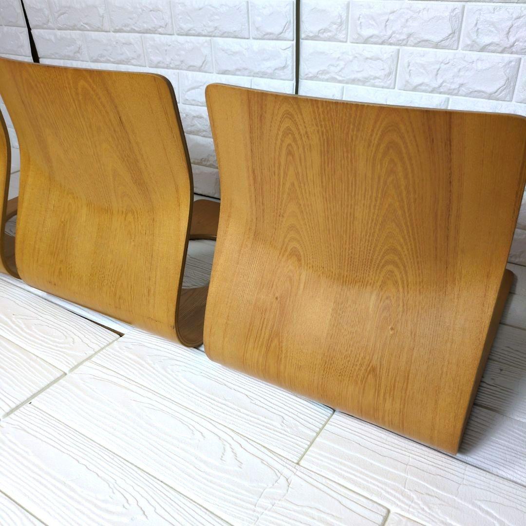 ◎美品◎　天童木工　曲げ椅子　座椅子　3脚セット