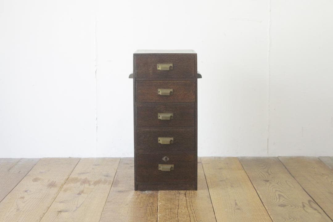 レトロ 引き出し 抽斗 5杯 ドロワー 収納 小物入れ レターケース A4 木製