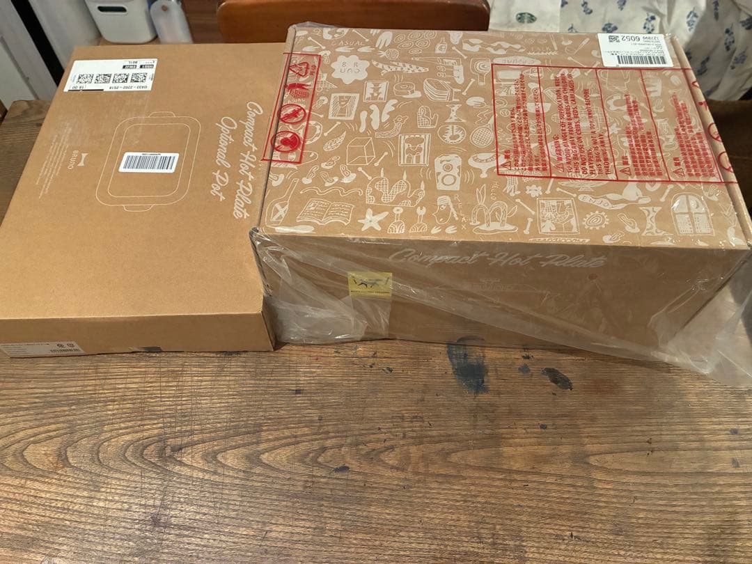 お値下げしました！新品！鍋付き！BRUNO コンパクトホットプレート イエロー！